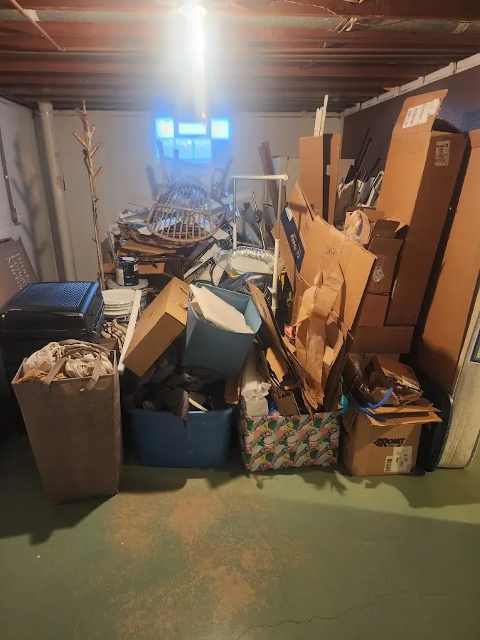 Roll-off dumpster container at job site for Concrete Dumpster Rental in Medina